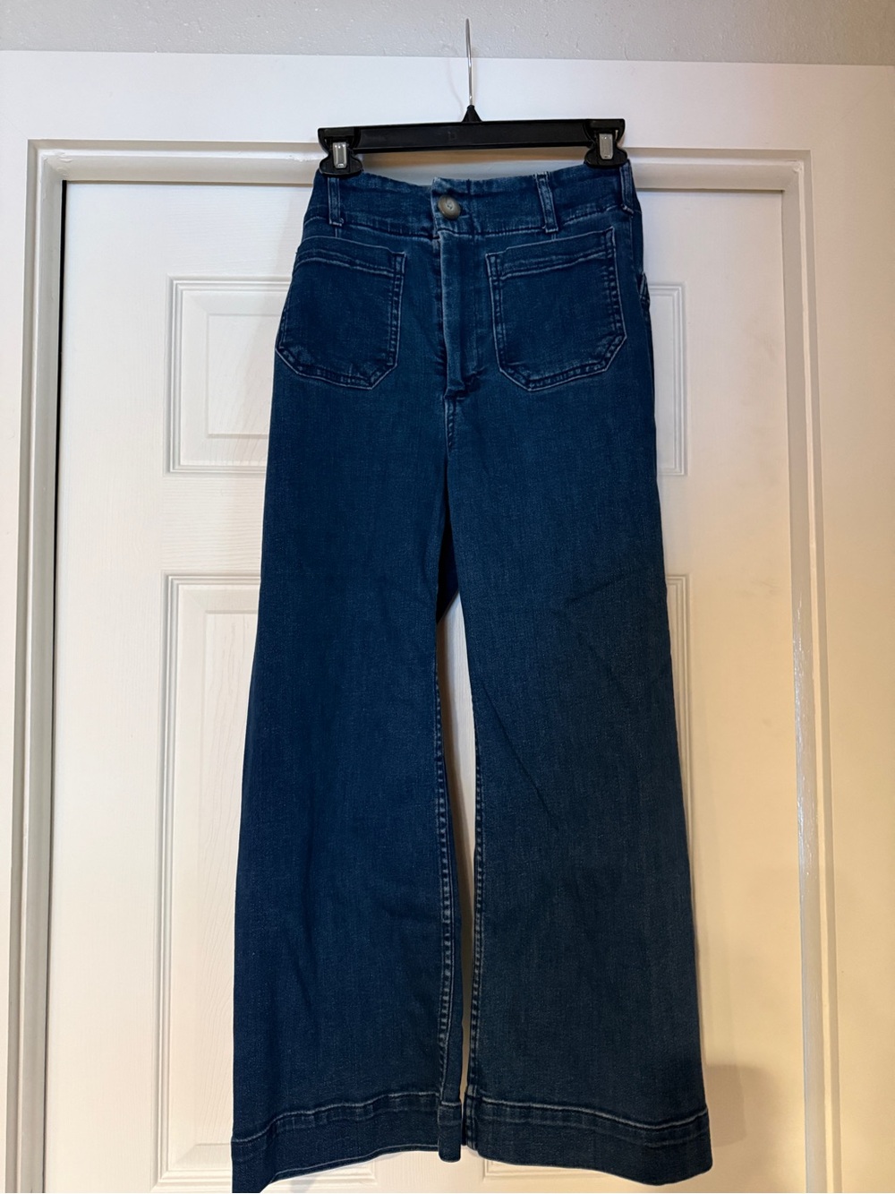 Anthropologie Indigo Wide-Leg High-Rise Jeans